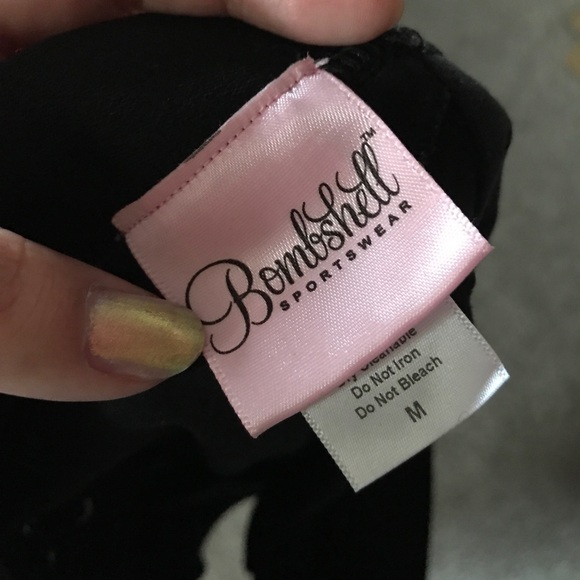 Bombshell Sportswear All Tied Up Bra Medium Black - Picture 5 of 5